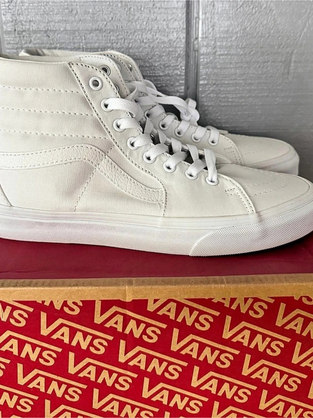 Vans Sk8-Hi High Top Sneakers White US 9